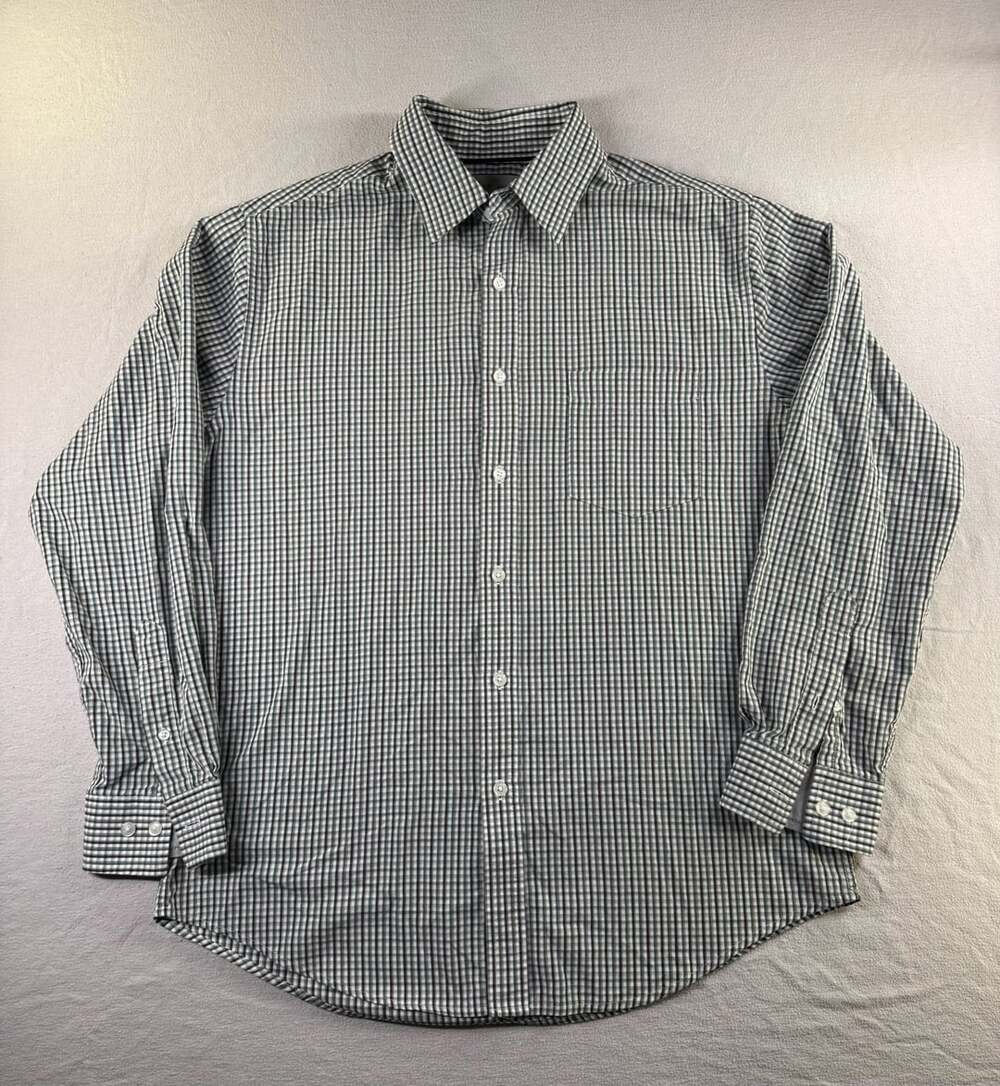 Croft & Barrow Long Sleeve Plaid Button-Down Shirt Size M Green